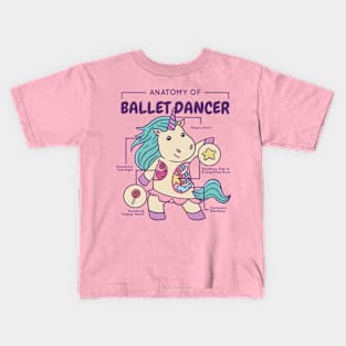 Anatomy Of A Ballet Dancer For Girls Kids Ballerina Dance Kids T-Shirt